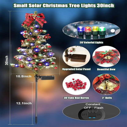 Solar Christmas tree lights holiday decorations, outdoor courtyards, gardens, lawns, small path lights, atmosphere lights