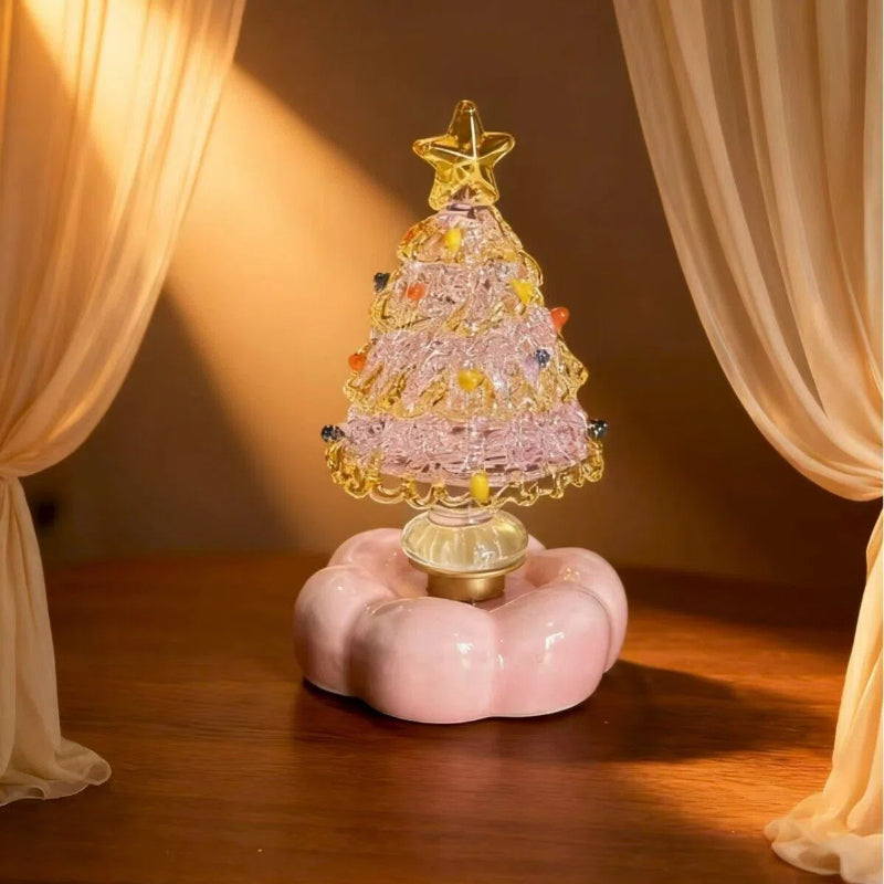 🎅Handmade Glass & Ceramic Rotatable Christmas Tree Ornament 🎄