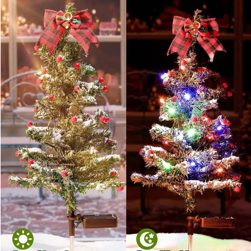 Solar Christmas tree lights holiday decorations, outdoor courtyards, gardens, lawns, small path lights, atmosphere lights