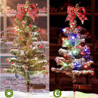 Solar Christmas tree lights holiday decorations, outdoor courtyards, gardens, lawns, small path lights, atmosphere lights