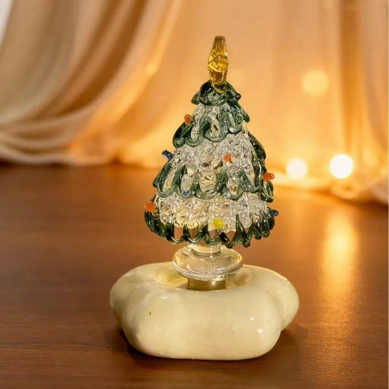 🎅Handmade Glass & Ceramic Rotatable Christmas Tree Ornament 🎄
