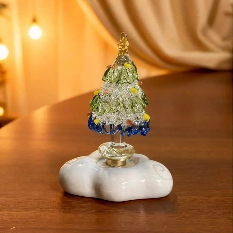 🎅Handmade Glass & Ceramic Rotatable Christmas Tree Ornament 🎄