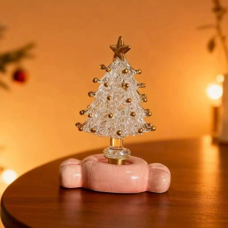 🎅Handmade Glass & Ceramic Rotatable Christmas Tree Ornament 🎄