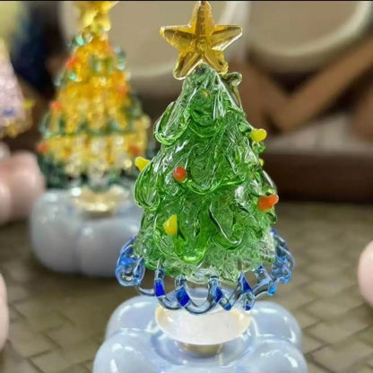 🎅Handmade Glass & Ceramic Rotatable Christmas Tree Ornament 🎄