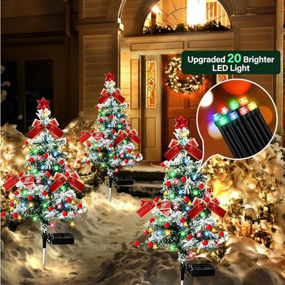 Solar Christmas tree lights holiday decorations, outdoor courtyards, gardens, lawns, small path lights, atmosphere lights