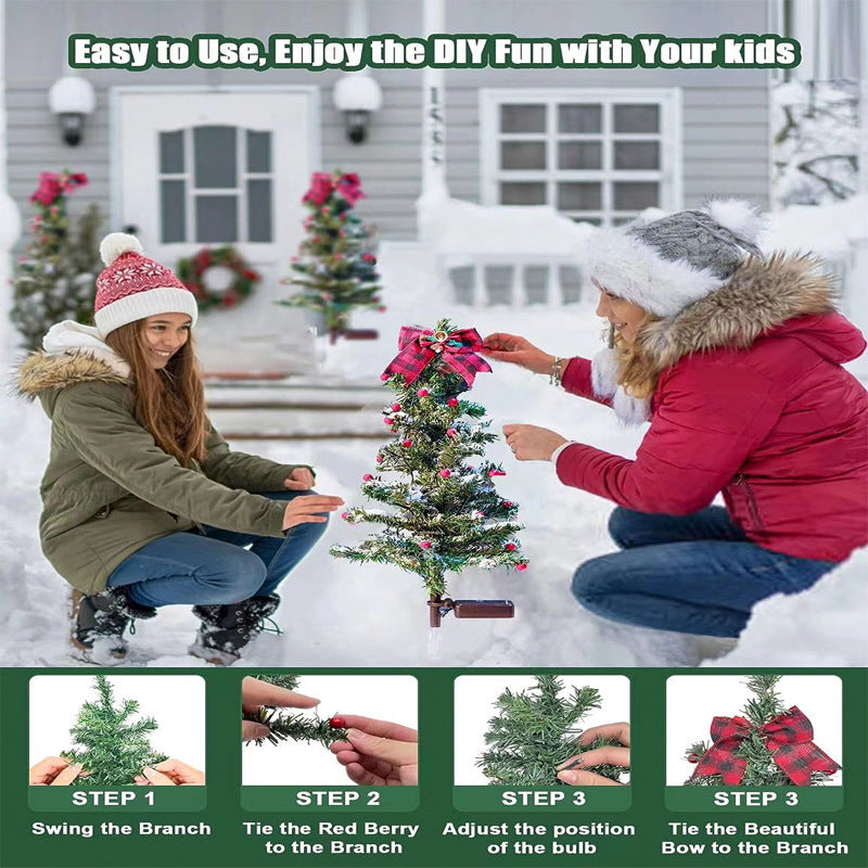 Solar Christmas tree lights holiday decorations, outdoor courtyards, gardens, lawns, small path lights, atmosphere lights