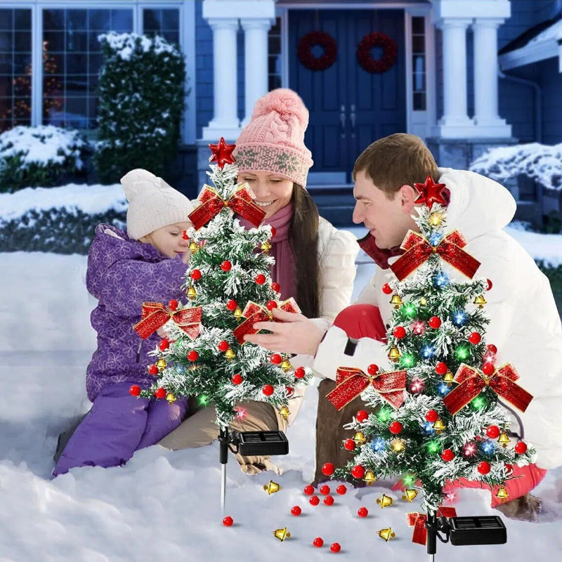 Solar Christmas tree lights holiday decorations, outdoor courtyards, gardens, lawns, small path lights, atmosphere lights