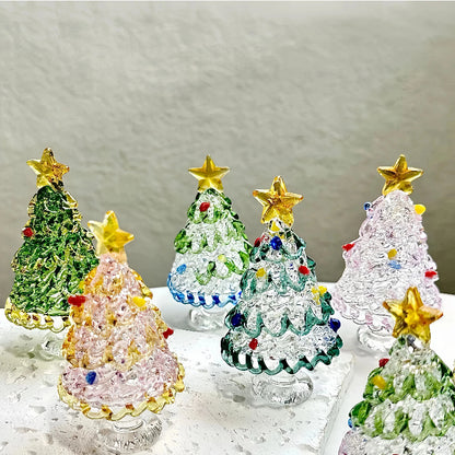 🎅Handmade Glass & Ceramic Rotatable Christmas Tree Ornament 🎄