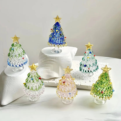 🎅Handmade Glass & Ceramic Rotatable Christmas Tree Ornament 🎄
