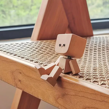 🔥 Up to 50% OFF 🎁 Handmade Charming Shaking Wooden Man Figurine with 12PCS Magnetic Expressions