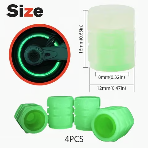 🌸Up to 50% OFF🔥UNIVERSAL FLUORESCENT CAR TIRE VALVE CAPS 4PCS
