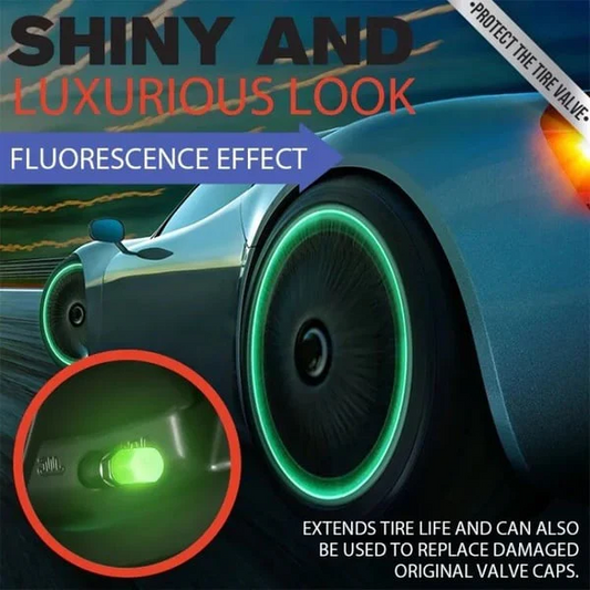 🌸Up to 50% OFF🔥UNIVERSAL FLUORESCENT CAR TIRE VALVE CAPS 4PCS