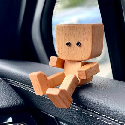 🔥 Up to 50% OFF 🎁 Handmade Charming Shaking Wooden Man Figurine with 12PCS Magnetic Expressions