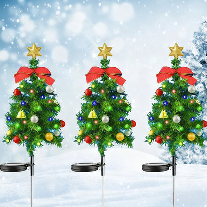 Solar Christmas tree lights holiday decorations, outdoor courtyards, gardens, lawns, small path lights, atmosphere lights
