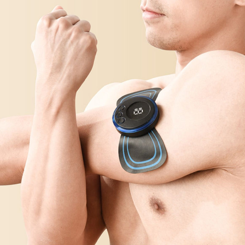 💜Hot Sale💜Portable Massager with 8 Modes and LCD Screen - Mini Muscle Stimulator for Pain Relief