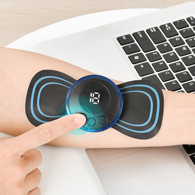 💜Hot Sale💜Portable Massager with 8 Modes and LCD Screen - Mini Muscle Stimulator for Pain Relief