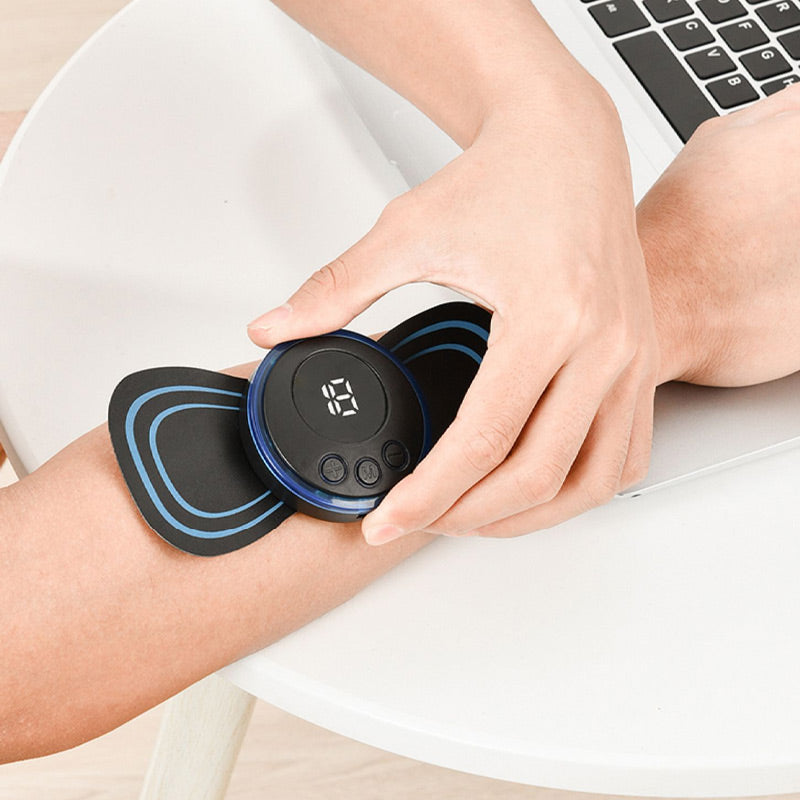 💜Hot Sale💜Portable Massager with 8 Modes and LCD Screen - Mini Muscle Stimulator for Pain Relief